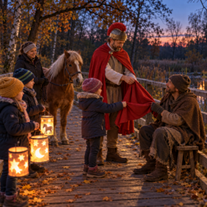 Martinsfest auf der Holzbrücke